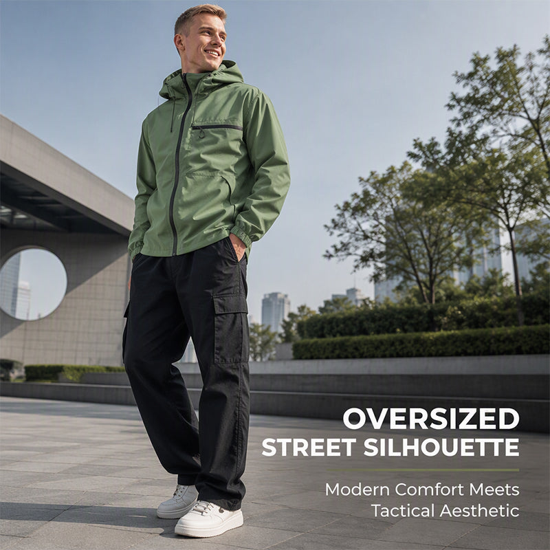 🍂 Men's Outdoor Waterproof Hooded Jacket – Windproof Protection & Everyday Comfort