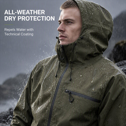 🍂 Men's Outdoor Waterproof Hooded Jacket – Windproof Protection & Everyday Comfort