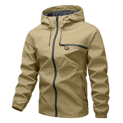 🍂 Men's Outdoor Waterproof Hooded Jacket – Windproof Protection & Everyday Comfort
