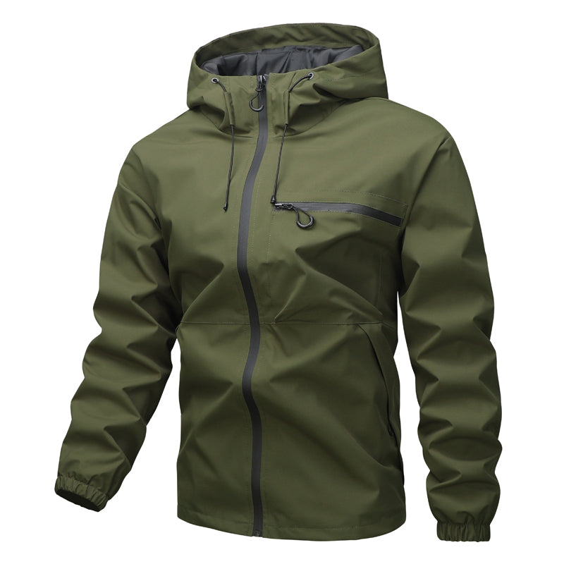🍂 Men's Outdoor Waterproof Hooded Jacket – Windproof Protection & Everyday Comfort