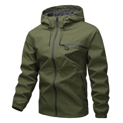 🍂 Men's Outdoor Waterproof Hooded Jacket – Windproof Protection & Everyday Comfort
