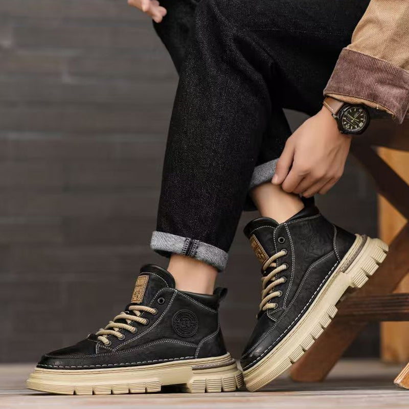 Men's Retro Waterproof Ankle Boots