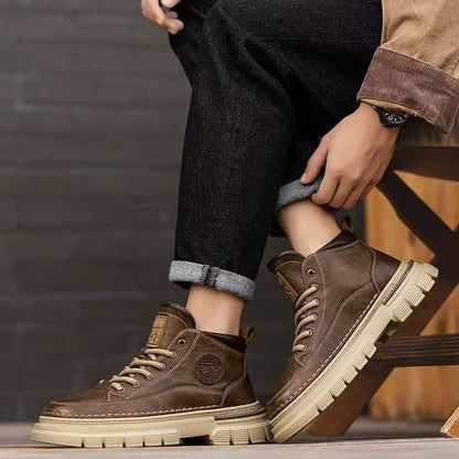 Men's Retro Waterproof Ankle Boots