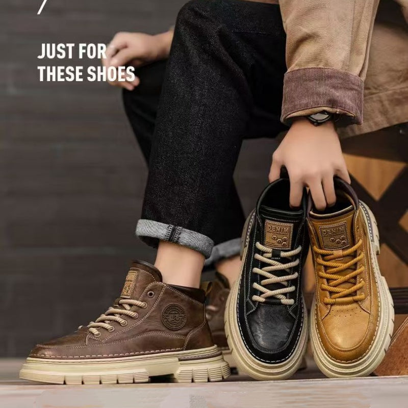 Men's Retro Waterproof Ankle Boots