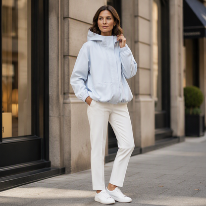 Women's Lightweight Short Windbreaker Jacket 