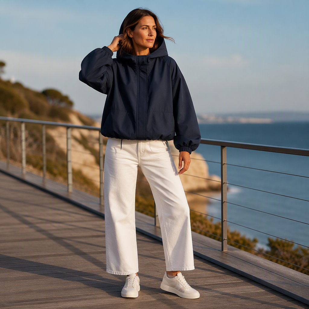 Women's Lightweight Short Windbreaker Jacket 