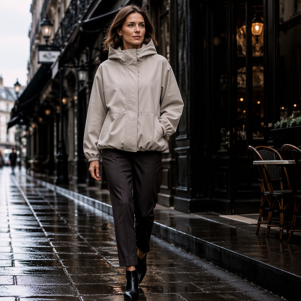 Women's Lightweight Short Windbreaker Jacket 