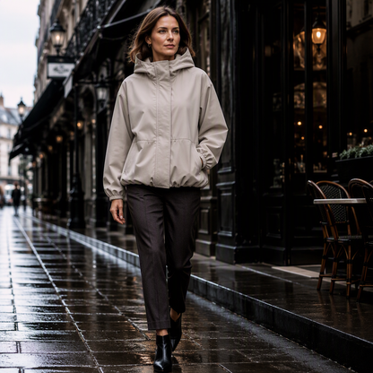 Women's Lightweight Short Windbreaker Jacket 