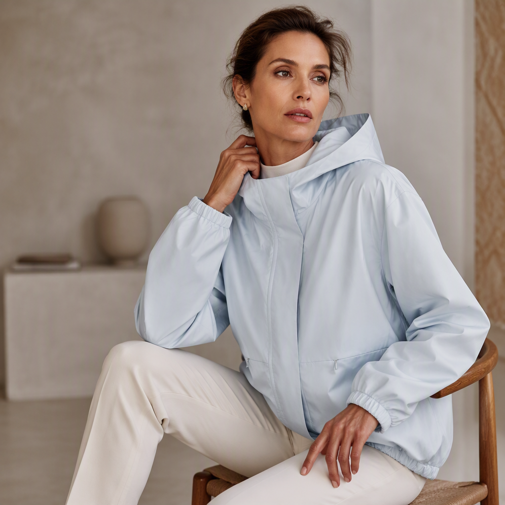 Women's Lightweight Short Windbreaker Jacket 