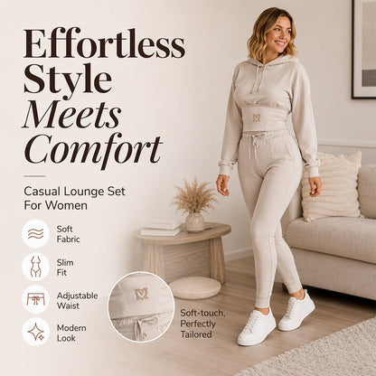 🍁New Fall Collection-Women's Cinched Waist Hoodie & Pants Set