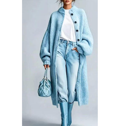 🧶 Cozy Length, Effortless Layers | Women's Chunky Knit Long Sweater Coat