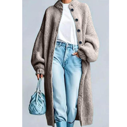 🧶 Cozy Length, Effortless Layers | Women's Chunky Knit Long Sweater Coat