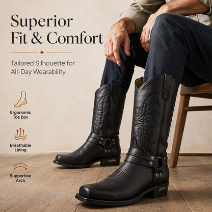 Men's Square Toe Western Cowboy Boots【FREE SHIPPING】