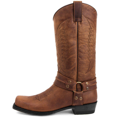 Men's Square Toe Western Cowboy Boots【FREE SHIPPING】