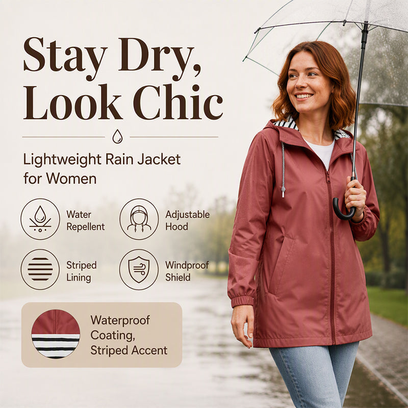 ⏳LAST DAY SALE-60% OFF!!💥Women's Outdoor Waterproof Hooded Jacket🌧🧥