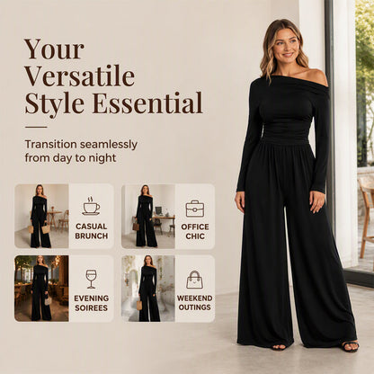 👗✨Women's Off-Shoulder Wide-Leg Jumpsuit【FREE SHIPPING】