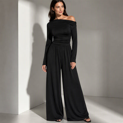 👗✨Women's Off-Shoulder Wide-Leg Jumpsuit【FREE SHIPPING】