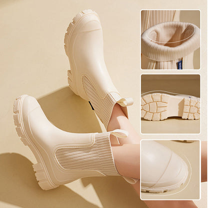🌧️🥾Waterproof Non-Slip Thick Sole Mid-Calf Boots