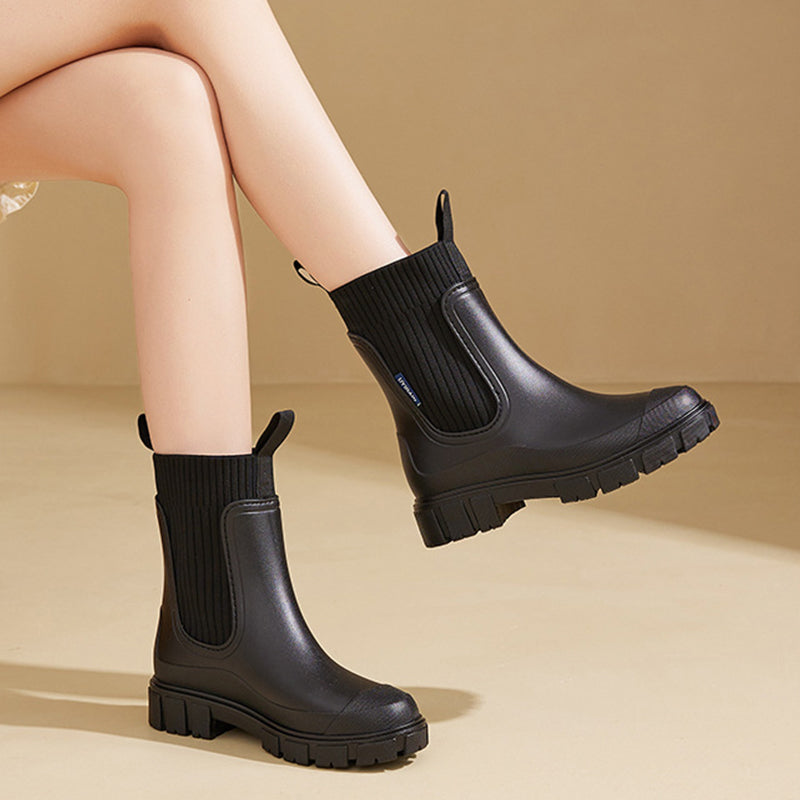 🌧️🥾Waterproof Non-Slip Thick Sole Mid-Calf Boots