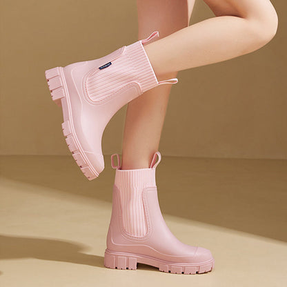 🌧️🥾Waterproof Non-Slip Thick Sole Mid-Calf Boots