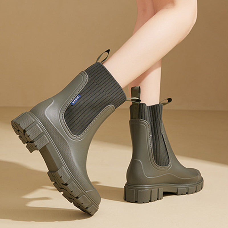 🌧️🥾Waterproof Non-Slip Thick Sole Mid-Calf Boots