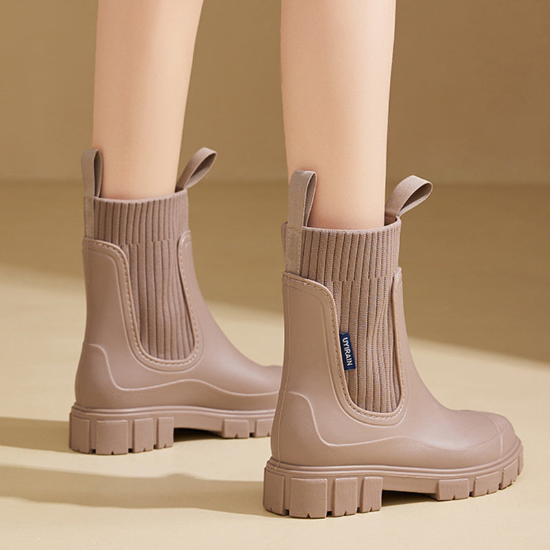 🌧️🥾Waterproof Non-Slip Thick Sole Mid-Calf Boots