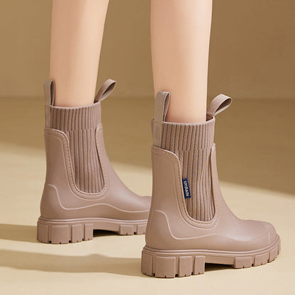 🌧️🥾Waterproof Non-Slip Thick Sole Mid-Calf Boots