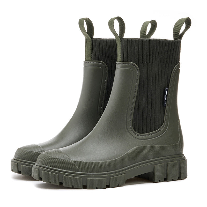 🌧️🥾Waterproof Non-Slip Thick Sole Mid-Calf Boots
