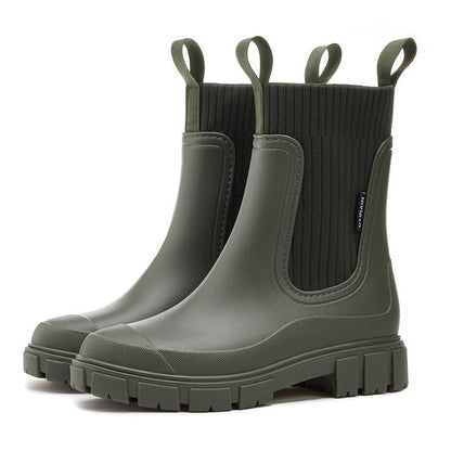 🌧️🥾Waterproof Non-Slip Thick Sole Mid-Calf Boots