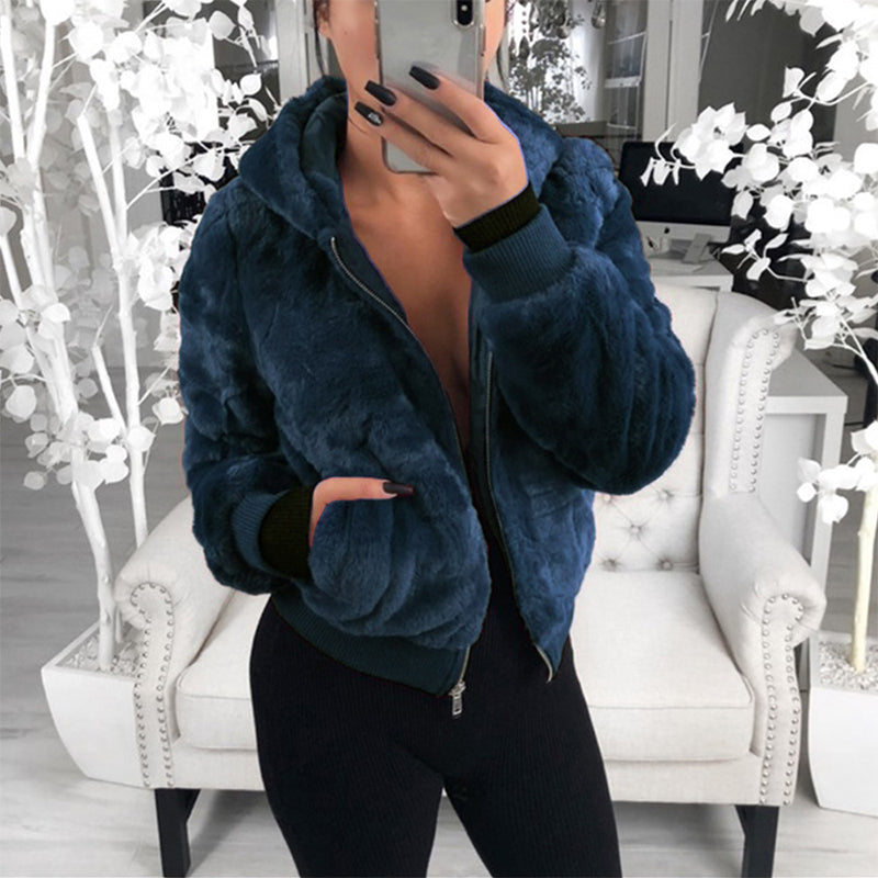 👚✨Women's Faux Fur Warm Coat with Pockets✨