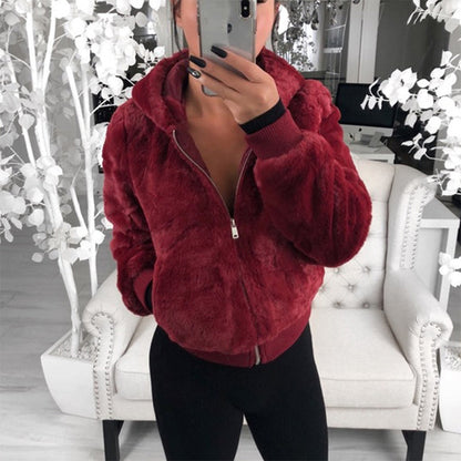 👚✨Women's Faux Fur Warm Coat with Pockets✨