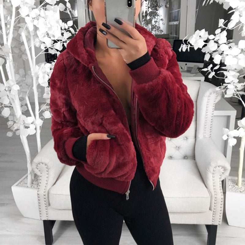 👚✨Women's Faux Fur Warm Coat with Pockets✨