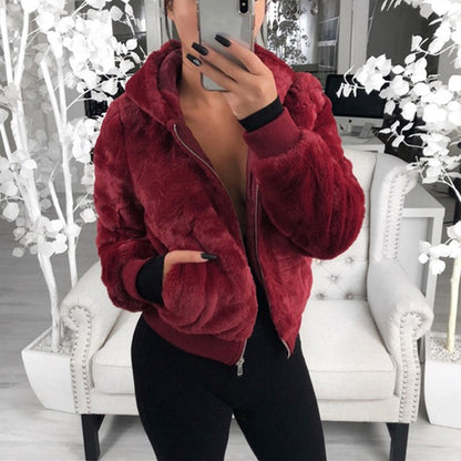 👚✨Women's Faux Fur Warm Coat with Pockets✨