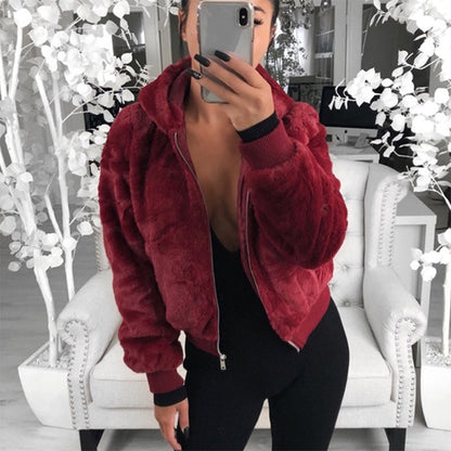 👚✨Women's Faux Fur Warm Coat with Pockets✨