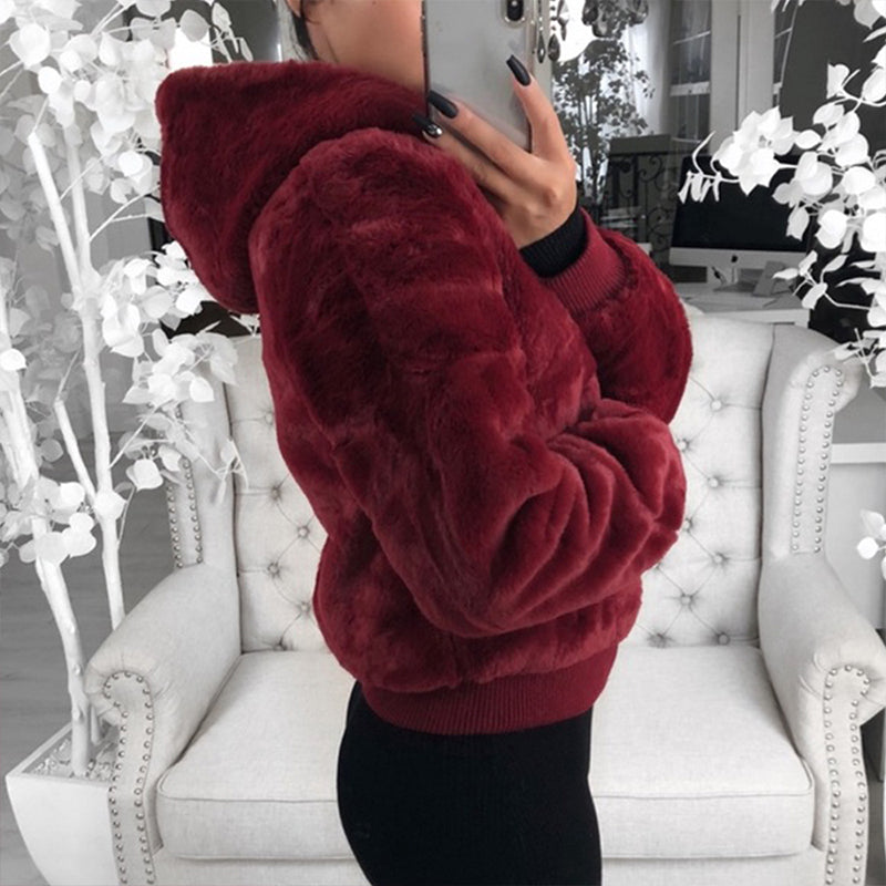 👚✨Women's Faux Fur Warm Coat with Pockets✨