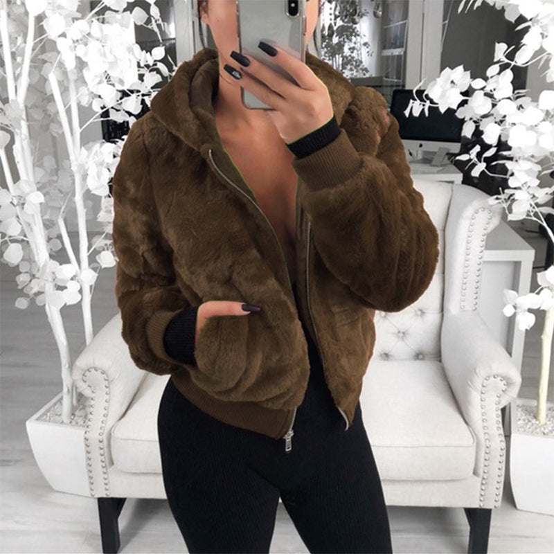 👚✨Women's Faux Fur Warm Coat with Pockets✨