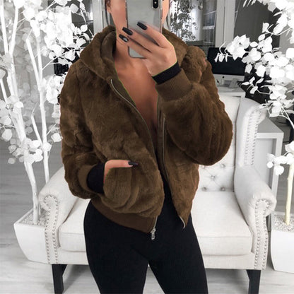 👚✨Women's Faux Fur Warm Coat with Pockets✨