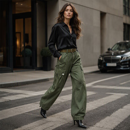 Women's Loose Stretchy Cargo Pants