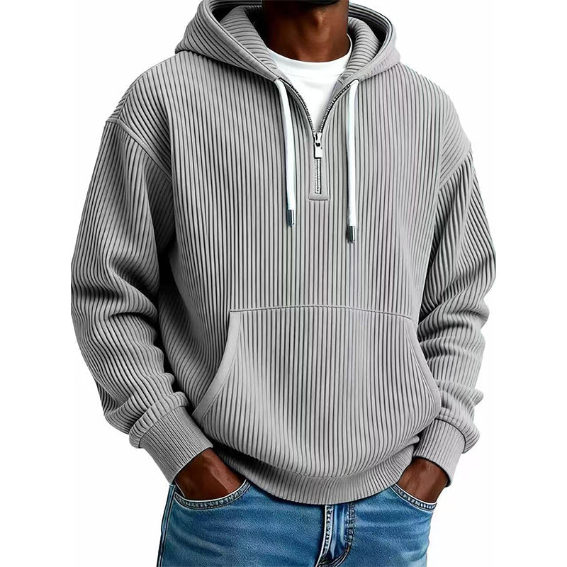 ⌛Limited-Time Offer🛍️ Men's Casual Half-Zip Corduroy Hoodie