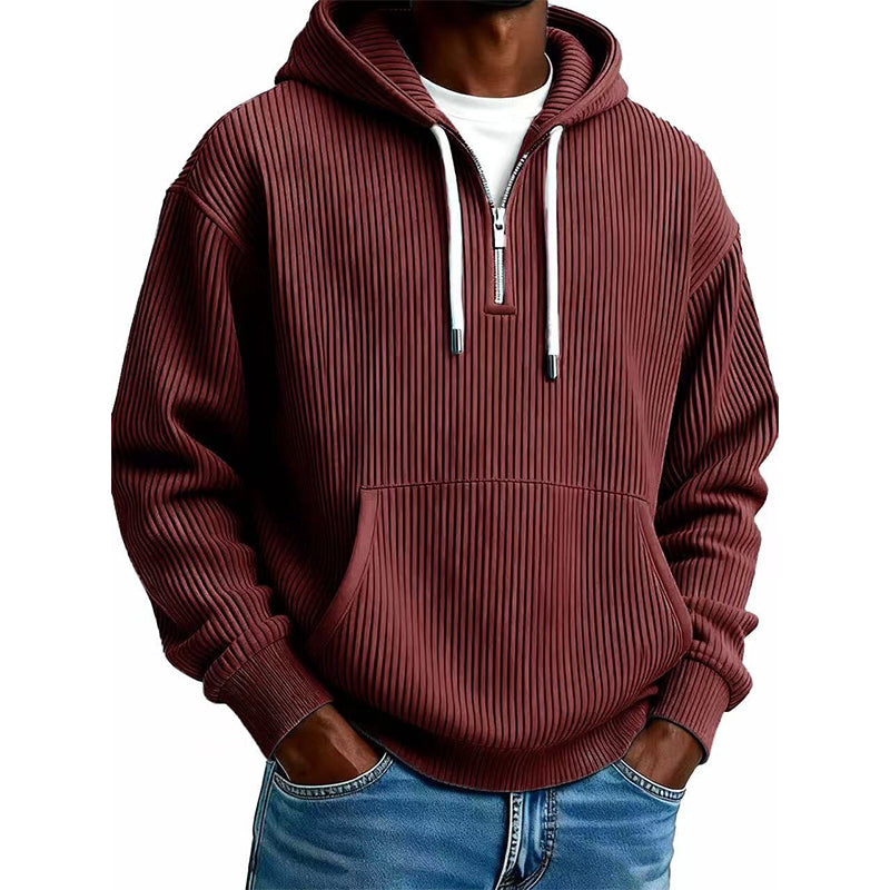 ⌛Limited-Time Offer🛍️ Men's Casual Half-Zip Corduroy Hoodie
