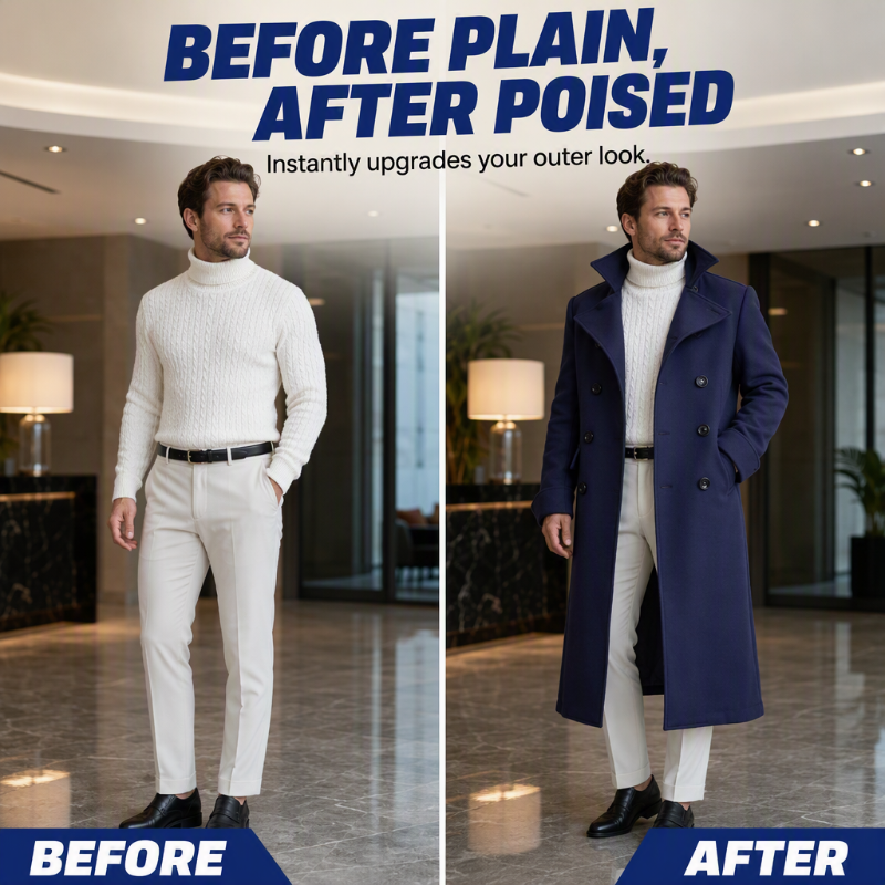 Men's Elegant Refined Warmth Overcoat