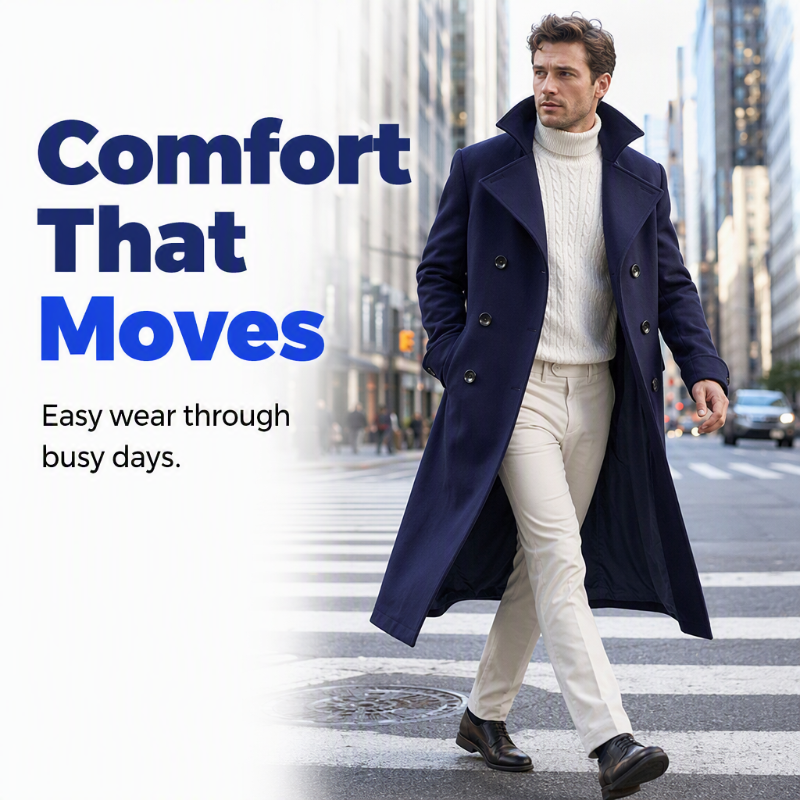 Men's Elegant Refined Warmth Overcoat