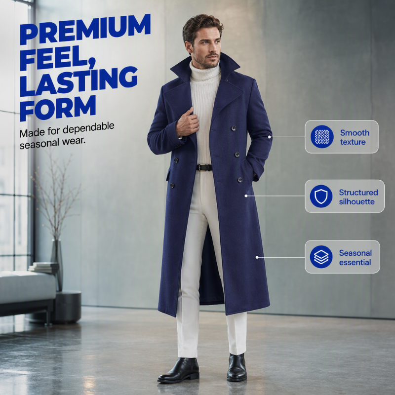 Men's Elegant Refined Warmth Overcoat