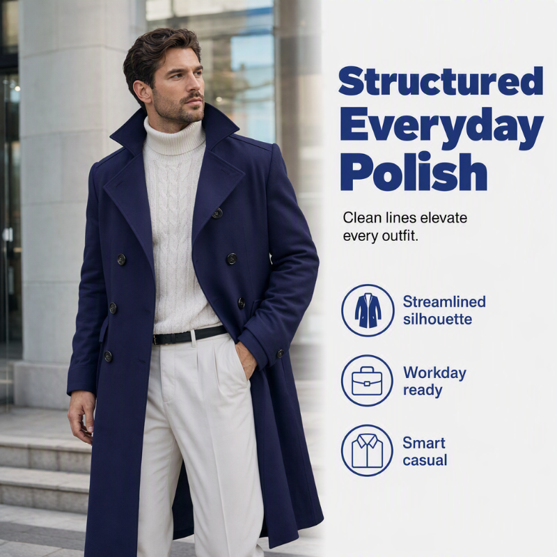 Men's Elegant Refined Warmth Overcoat