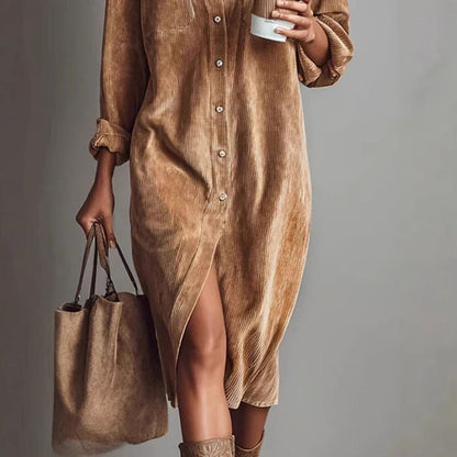✨ Women's Casual Shirt Dress – Elegant Button-Up Dress for Everyday Comfort & Style