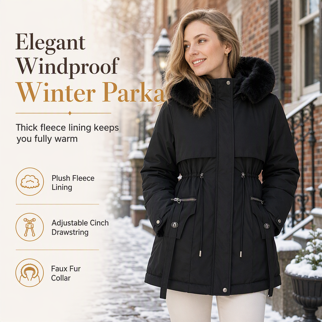 ⚡50% OFF🍁HOT SALE🍁Women's Winter Faux Fur Padded Parka【FREE SHIPPING】