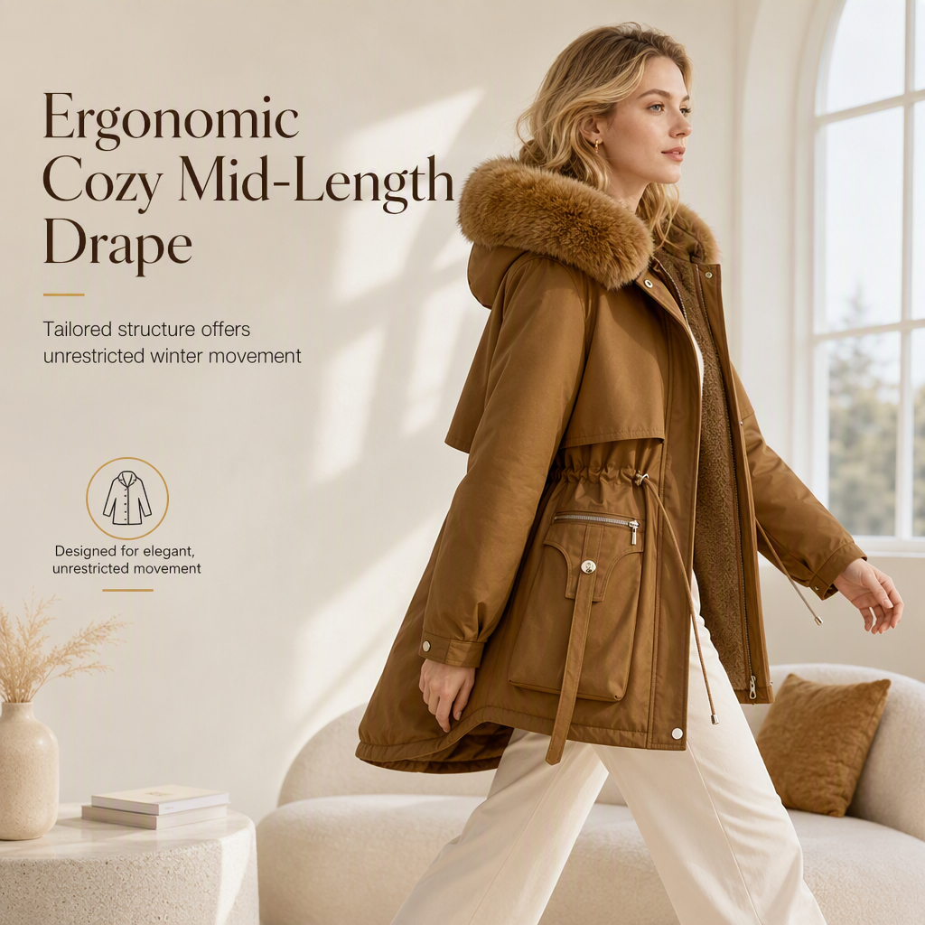 ⚡50% OFF🍁HOT SALE🍁Women's Winter Faux Fur Padded Parka【FREE SHIPPING】