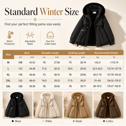 ⚡50% OFF🍁HOT SALE🍁Women's Winter Faux Fur Padded Parka【FREE SHIPPING】