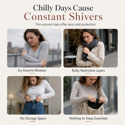🍂 ☁️Women's Warm Crew Neck Long Sleeve Top