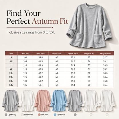 🍂 ☁️Women's Warm Crew Neck Long Sleeve Top